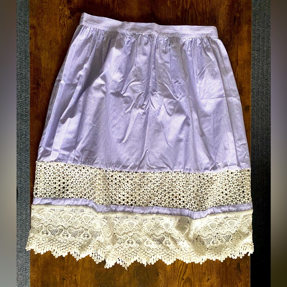 French Connection Cotton and Lace Skirt